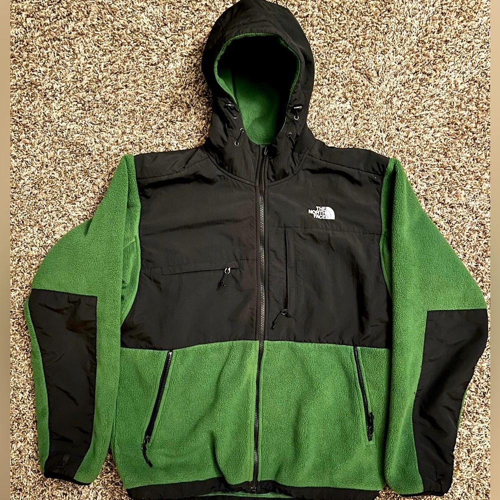 NORTH FACE GREEN FLEECE DENALI LARGE